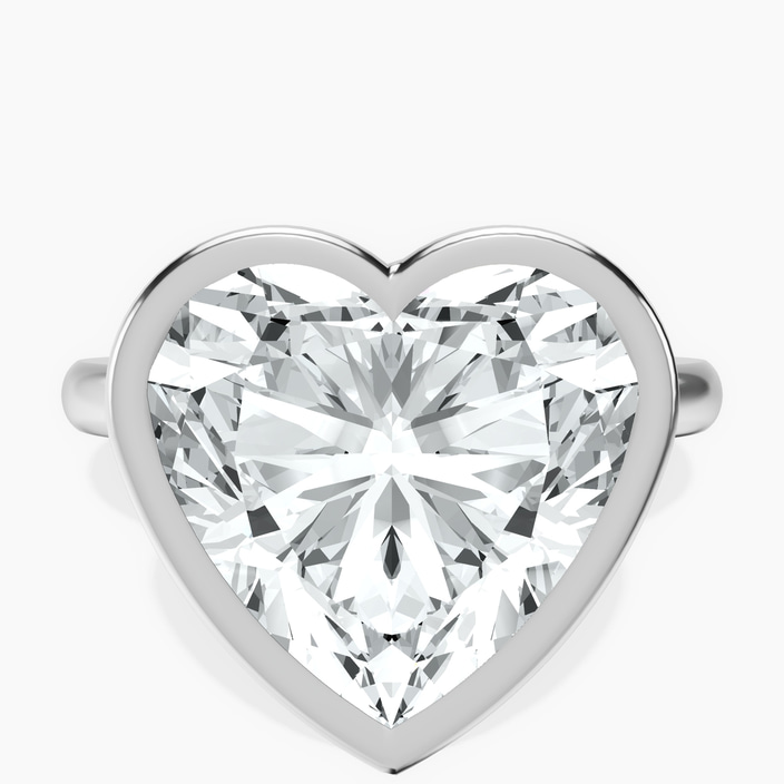 Platinum Calliope Bezel Floating Solitaire Lab Diamond Ring front image
