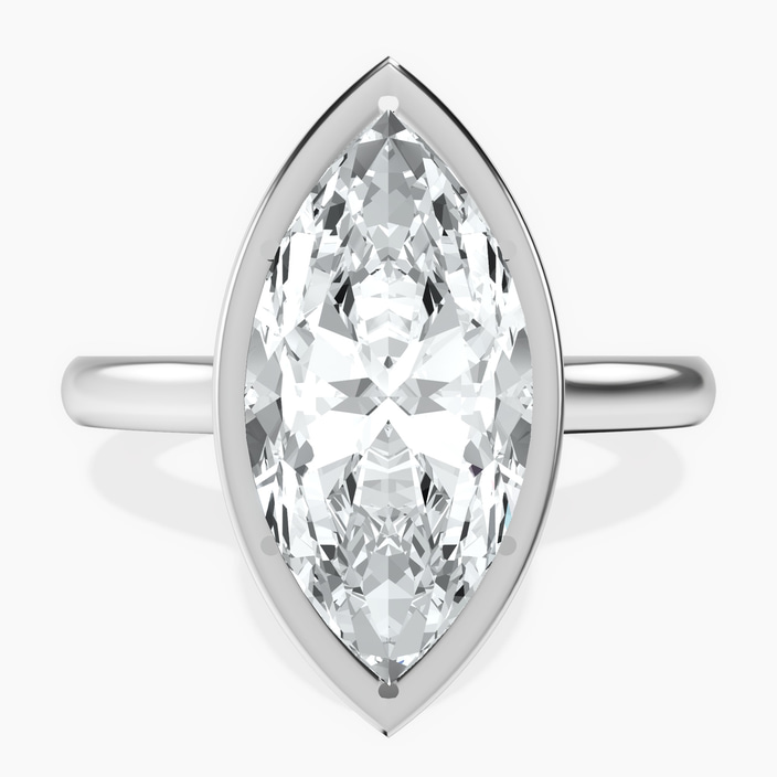 Platinum Calliope Bezel Floating Solitaire Lab Diamond Ring front image