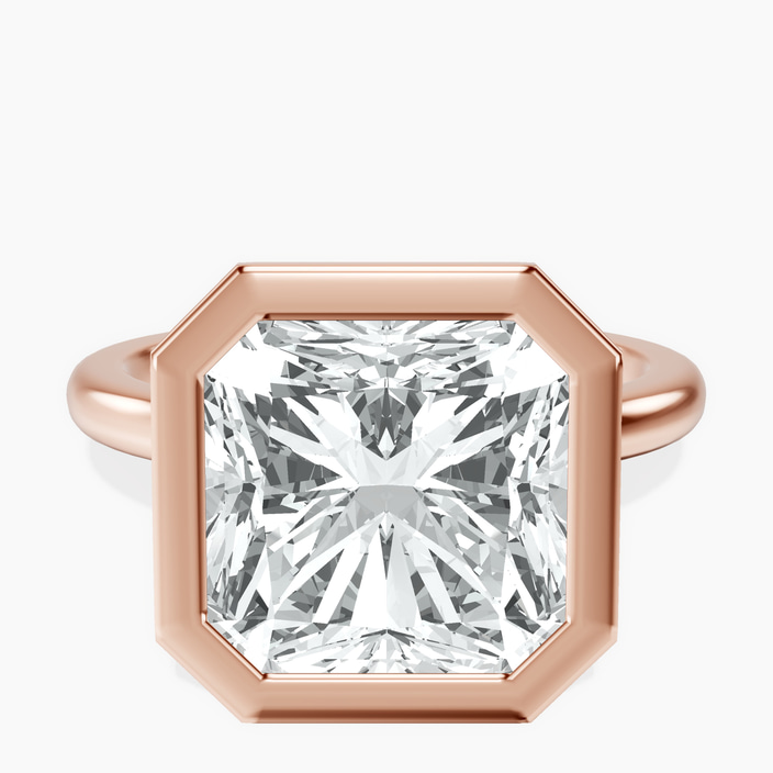 14kt Rose Gold Eugenia Classic Bezel Solitaire Lab Diamond Ring front image