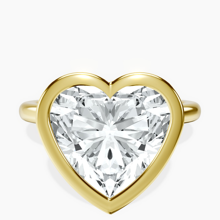 18kt Yellow Gold Eugenia Classic Bezel Solitaire Lab Diamond Ring front image