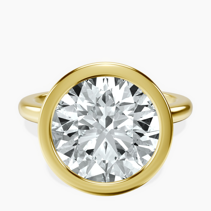 10kt Yellow Gold Eugenia Classic Bezel Solitaire Lab Diamond Ring front image