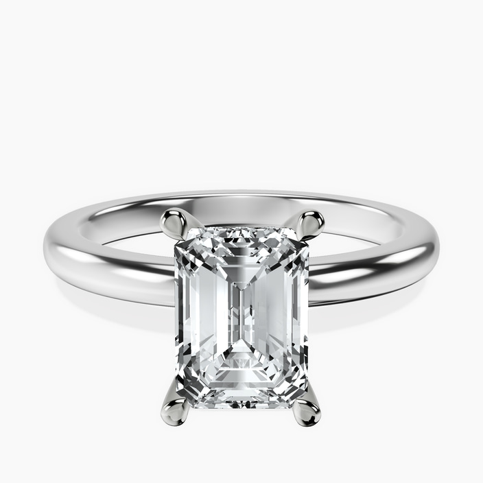 Platinum Mildred Hidden Halo Solitaire Lab Diamond Ring front image
