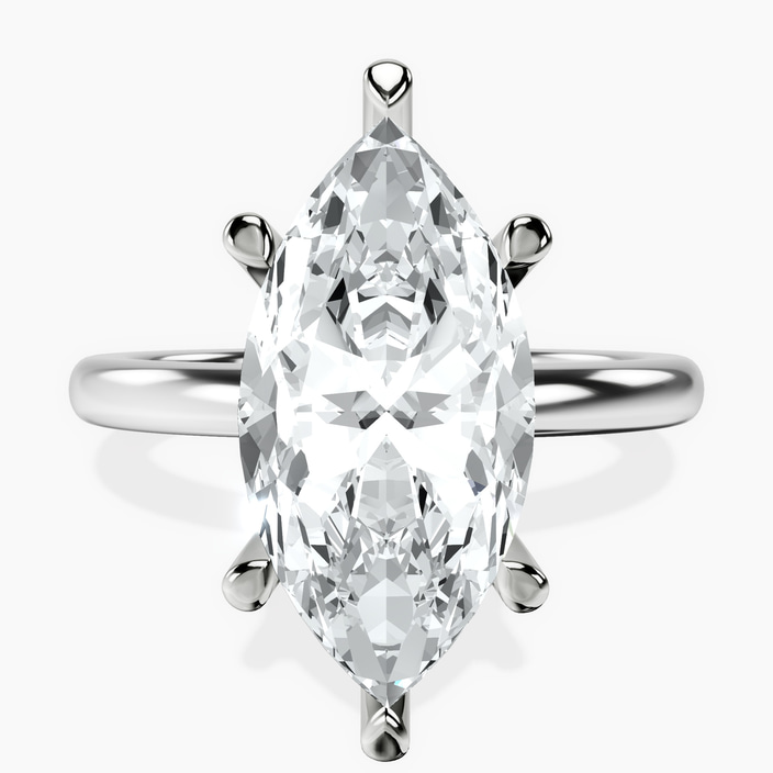 Platinum Mildred Hidden Halo Solitaire Lab Diamond Ring front image