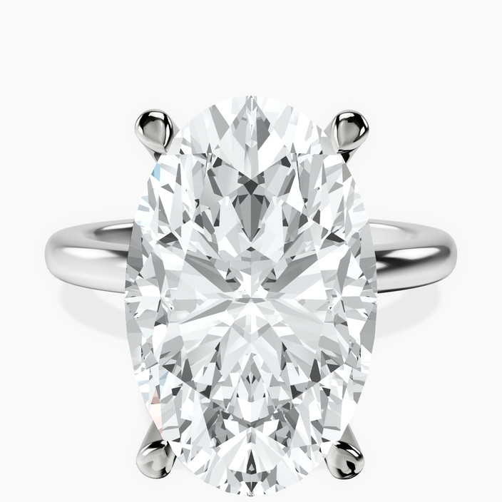14kt White Gold Mildred Hidden Halo Solitaire Lab Diamond Ring front image
