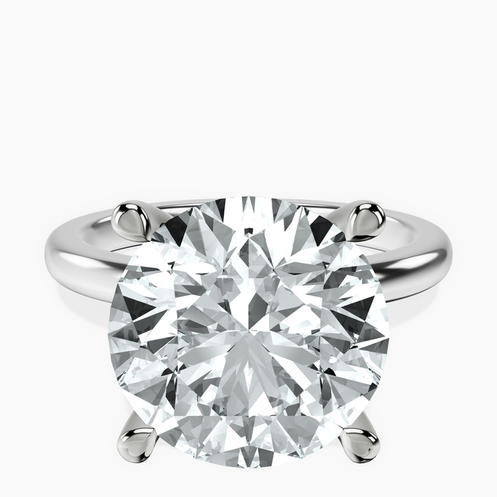 Platinum Mildred Hidden Halo Solitaire Lab Diamond Ring front image