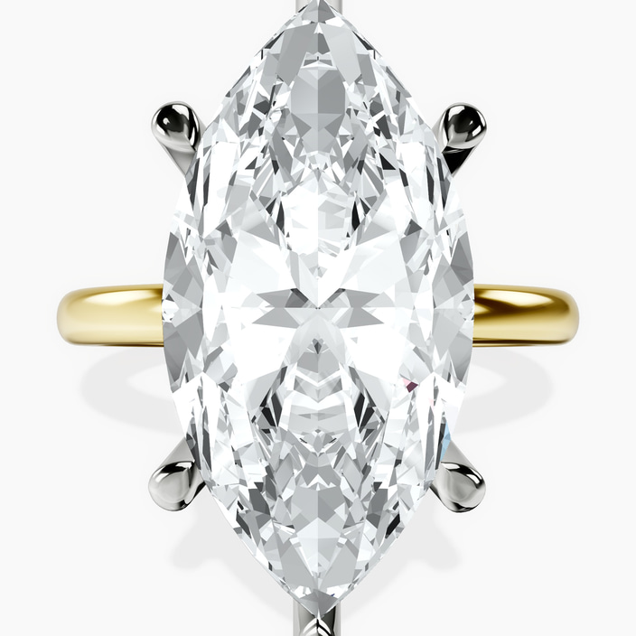 14kt Yellow Gold Mildred Hidden Halo Solitaire Lab Diamond Ring front image