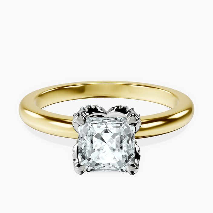 10kt Yellow Gold Mabel Petal Solitaire Lab Diamond Ring front image