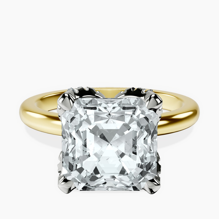10kt Yellow Gold Mabel Petal Solitaire Lab Diamond Ring front image