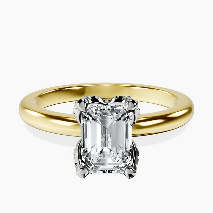 18kt Yellow Gold Mabel Petal Solitaire Lab Diamond Ring front image