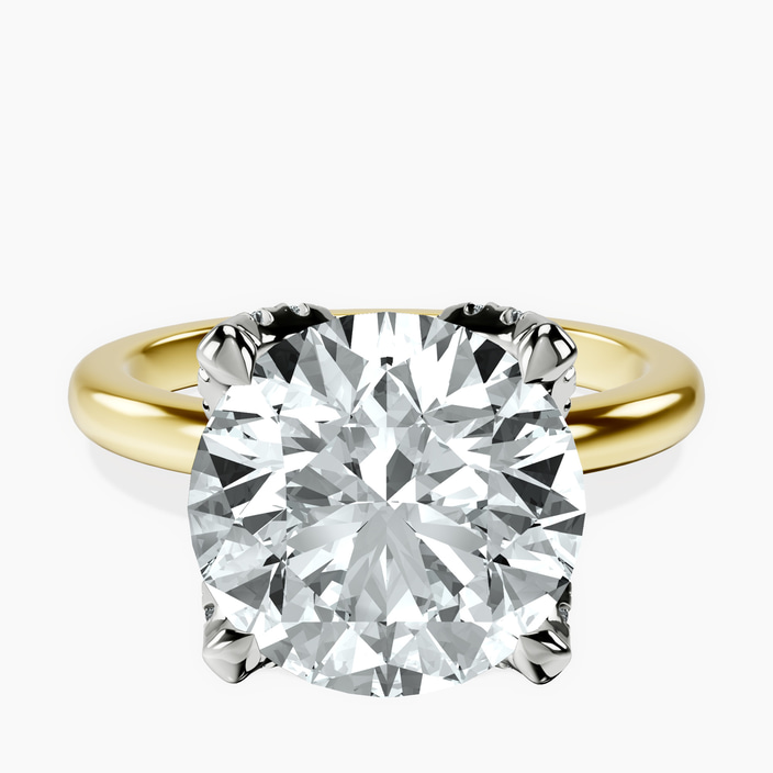 10kt Yellow Gold Mabel Petal Solitaire Lab Diamond Ring front image