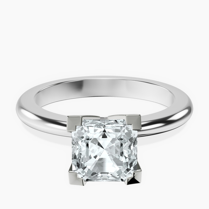 9ct White Gold Cordelia Knife Edge Solitaire Lab Diamond Ring front image