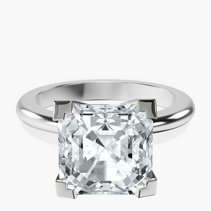 10kt White Gold Cordelia Knife Edge Solitaire Lab Diamond Ring front image
