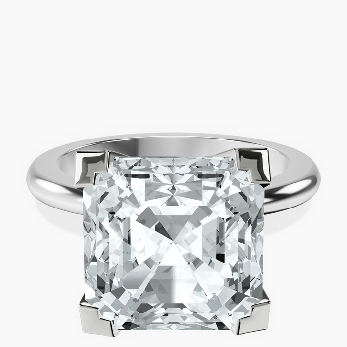 10kt White Gold Cordelia Knife Edge Solitaire Lab Diamond Ring front image