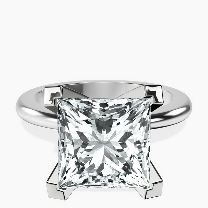 10kt White Gold Cordelia Knife Edge Solitaire Lab Diamond Ring front image