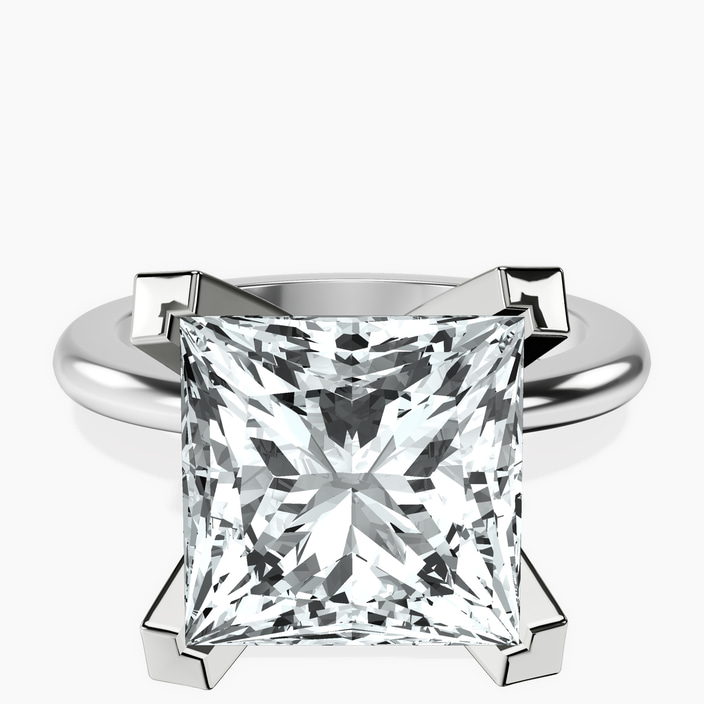 10kt White Gold Cordelia Knife Edge Solitaire Lab Diamond Ring front image