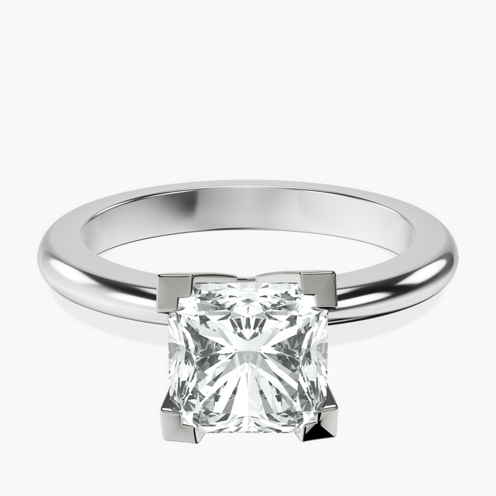 9ct White Gold Cordelia Knife Edge Solitaire Lab Diamond Ring front image