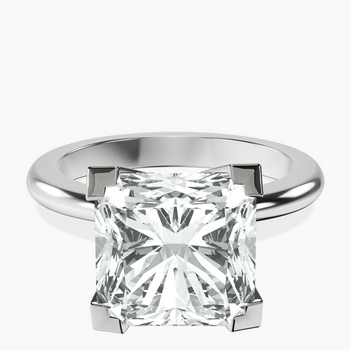 10kt White Gold Cordelia Knife Edge Solitaire Lab Diamond Ring front image