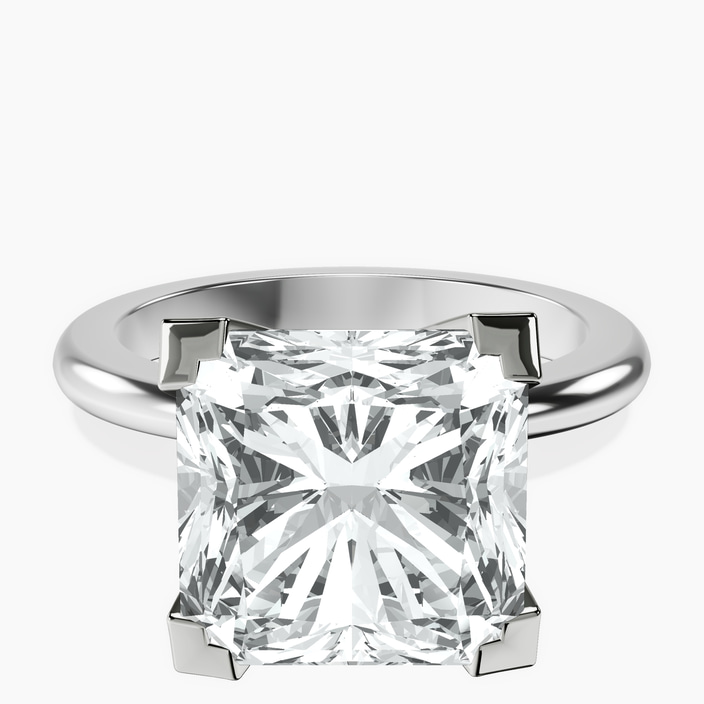 10kt White Gold Cordelia Knife Edge Solitaire Lab Diamond Ring front image