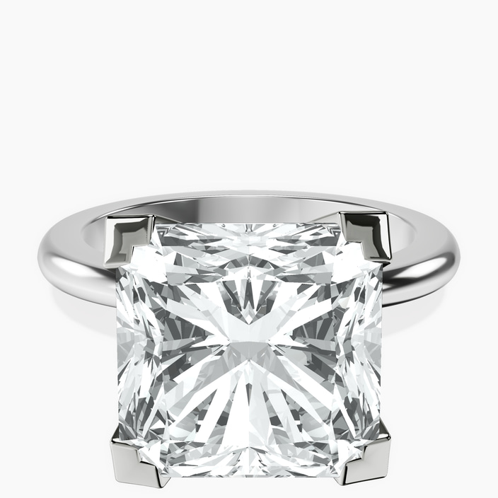 10kt White Gold Cordelia Knife Edge Solitaire Lab Diamond Ring front image