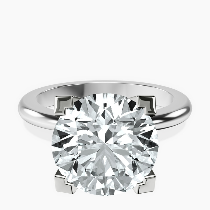 10kt White Gold Cordelia Knife Edge Solitaire Lab Diamond Ring front image