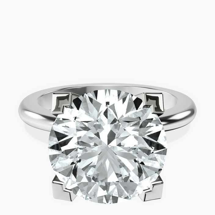 10kt White Gold Cordelia Knife Edge Solitaire Lab Diamond Ring front image