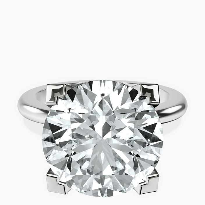 10kt White Gold Cordelia Knife Edge Solitaire Lab Diamond Ring front image