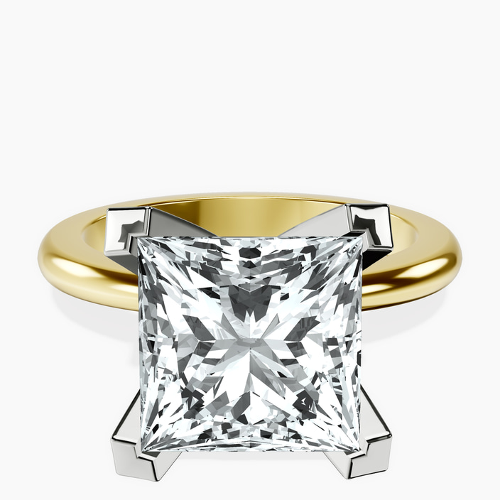 14kt Yellow Gold Cordelia Knife Edge Solitaire Lab Diamond Ring front image
