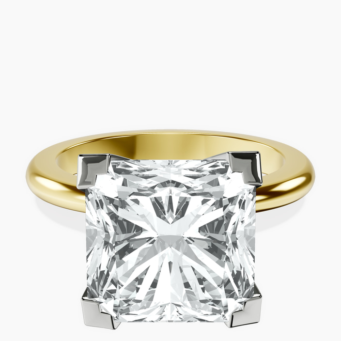 14kt Yellow Gold Cordelia Knife Edge Solitaire Lab Diamond Ring front image