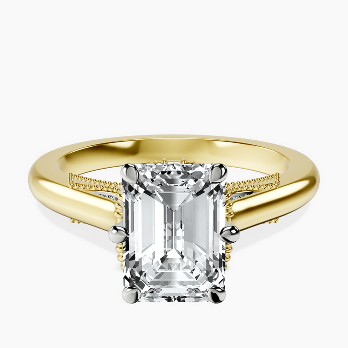 10kt Yellow Gold Esther Tacori Style Solitaire Lab Diamond Ring front image