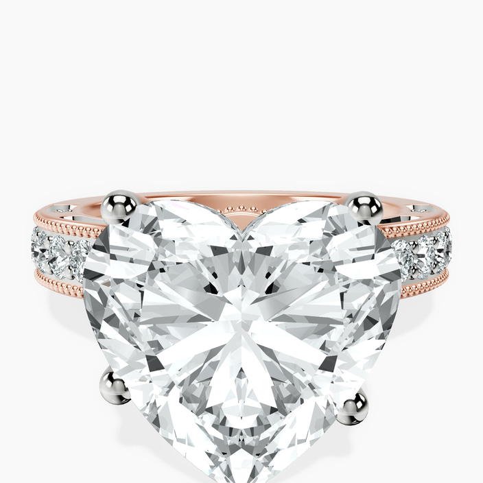 14kt Rose Gold Regalia Milgrain Lab Diamond Ring front image
