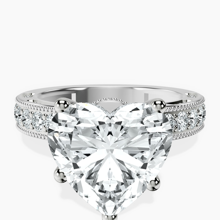 Platinum Regalia Milgrain Lab Diamond Ring front image