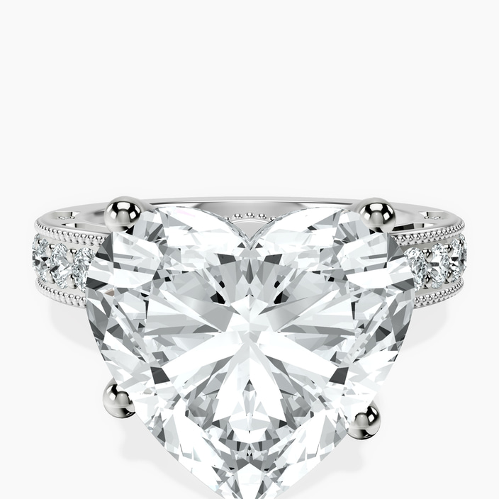 Platinum Regalia Milgrain Lab Diamond Ring front image