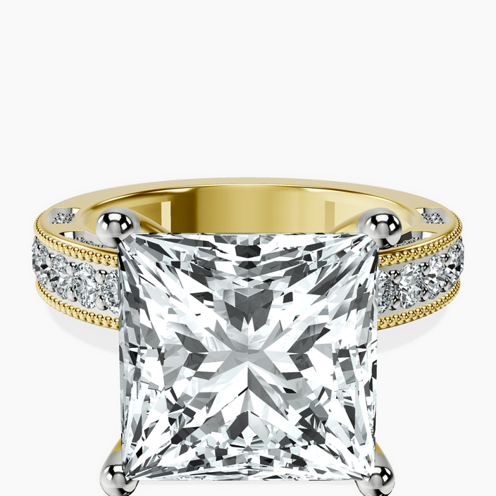 18kt Yellow Gold Regalia Milgrain Lab Diamond Ring front image
