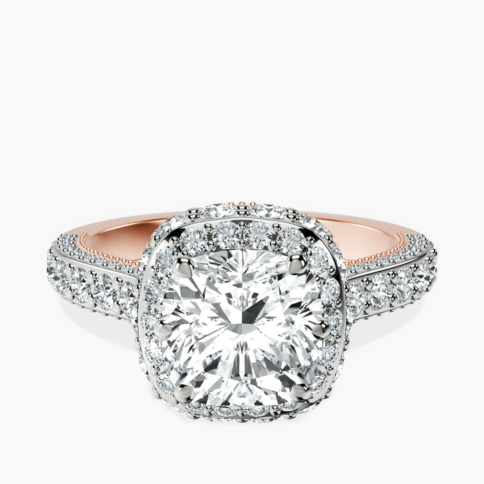 10kt Rose Gold Luxoré Vintage Allure Lab Diamond Ring front image