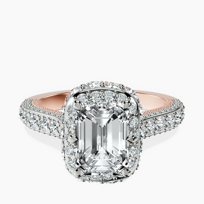 10kt Rose Gold Luxoré Vintage Allure Lab Diamond Ring front image