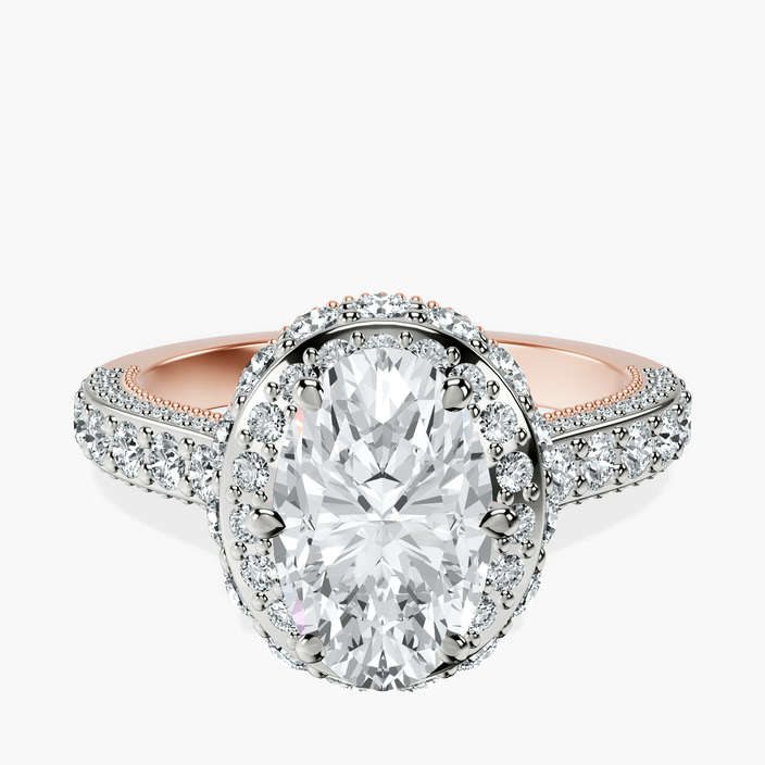10kt Rose Gold Luxoré Vintage Allure Lab Diamond Ring front image