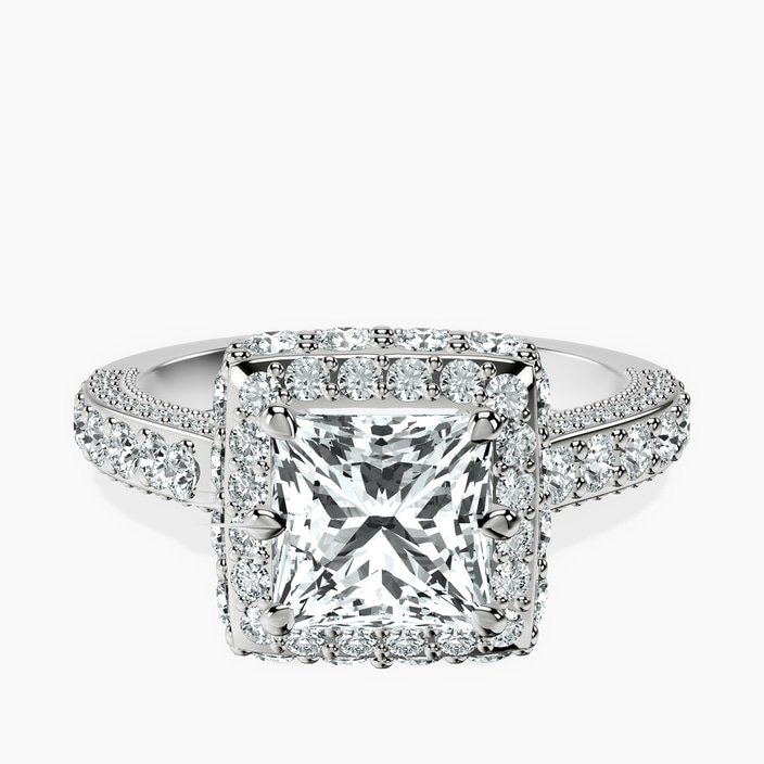 10kt White Gold Luxoré Vintage Allure Lab Diamond Ring front image