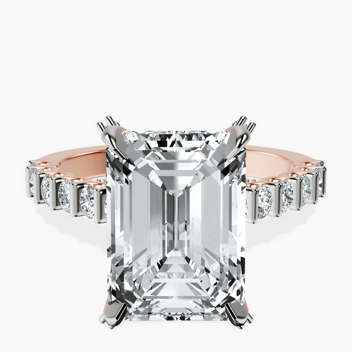 10kt Rose Gold Austria Cathedral Lab Diamond Ring front image