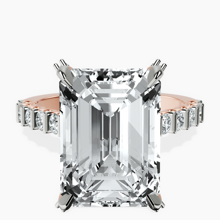 10kt Rose Gold Austria Cathedral Lab Diamond Ring front image