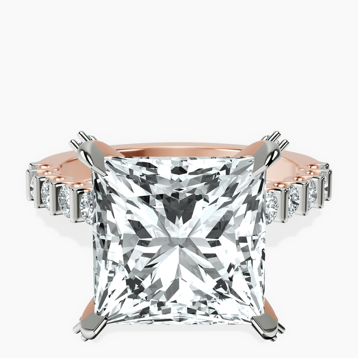 10kt Rose Gold Austria Cathedral Lab Diamond Ring front image