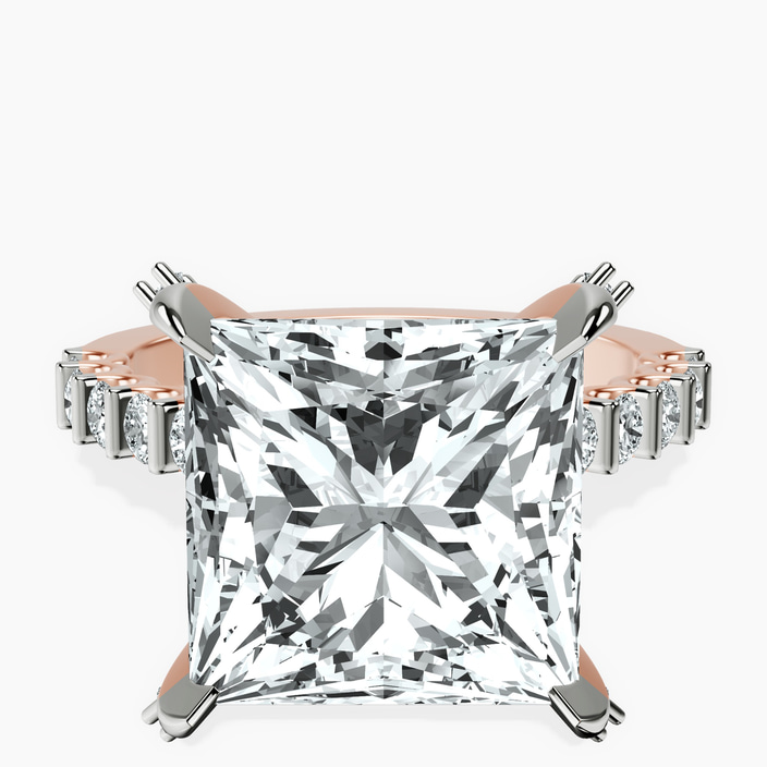 10kt Rose Gold Austria Cathedral Lab Diamond Ring front image