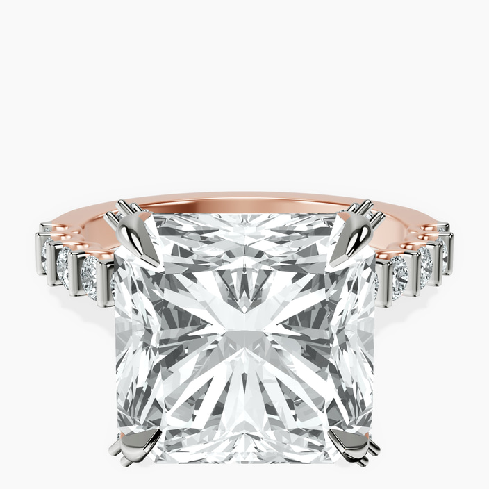 10kt Rose Gold Austria Cathedral Lab Diamond Ring front image