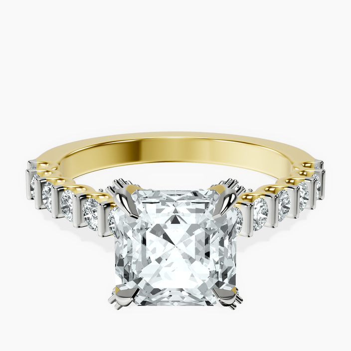10kt Yellow Gold Austria Cathedral Lab Diamond Ring front image