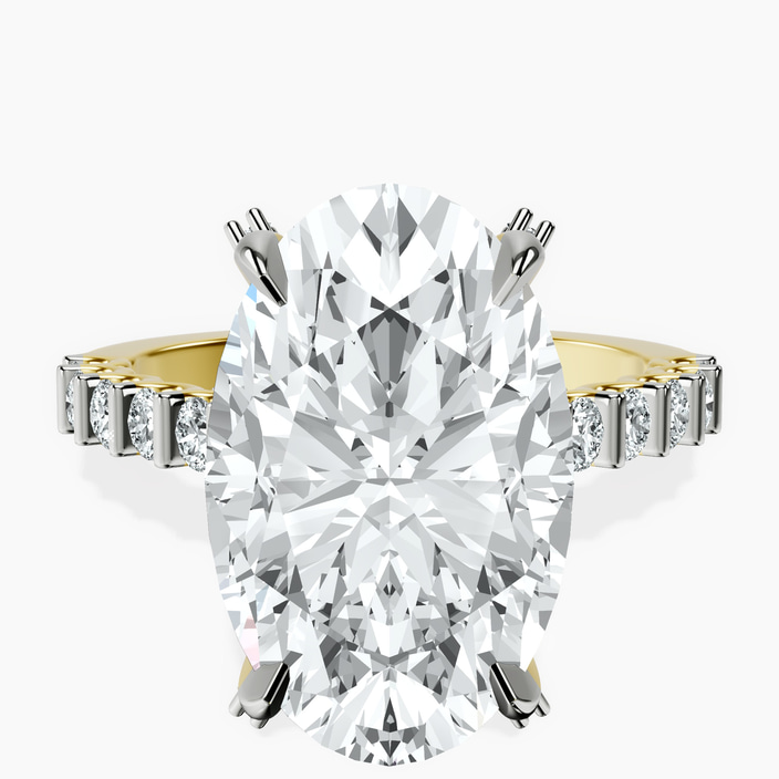 18kt Yellow Gold Austria Cathedral Lab Diamond Ring front image