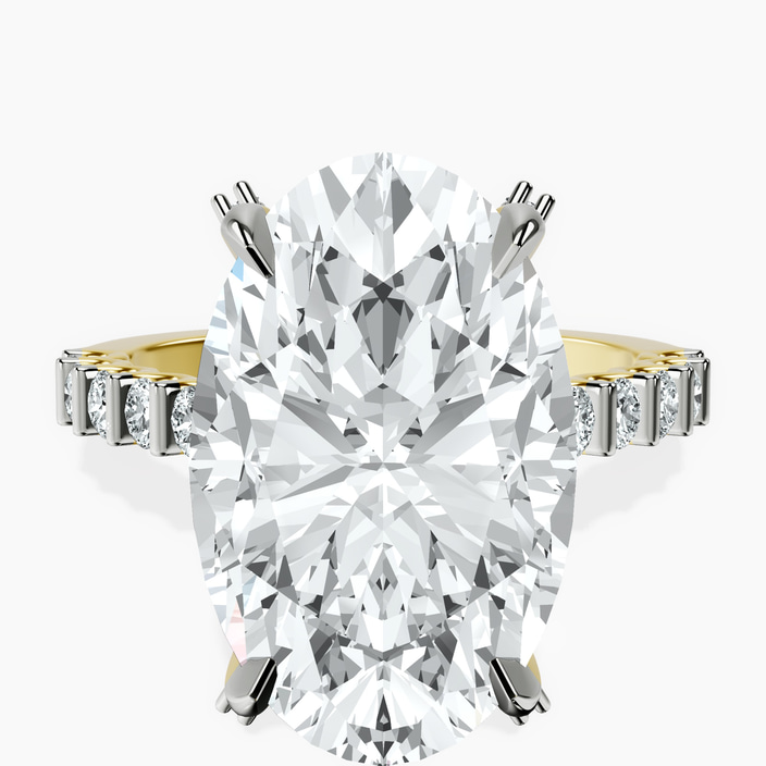 10kt Yellow Gold Austria Cathedral Lab Diamond Ring front image