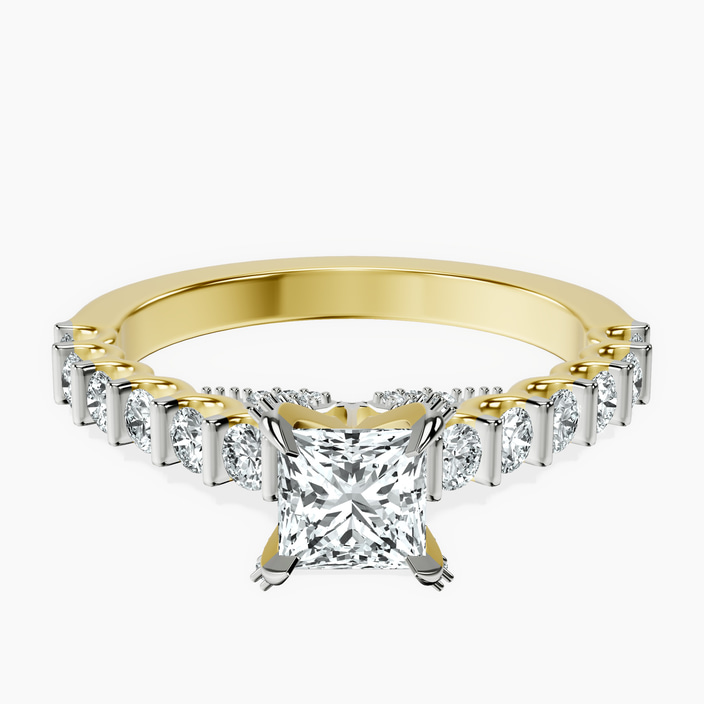10kt Yellow Gold Austria Cathedral Lab Diamond Ring front image