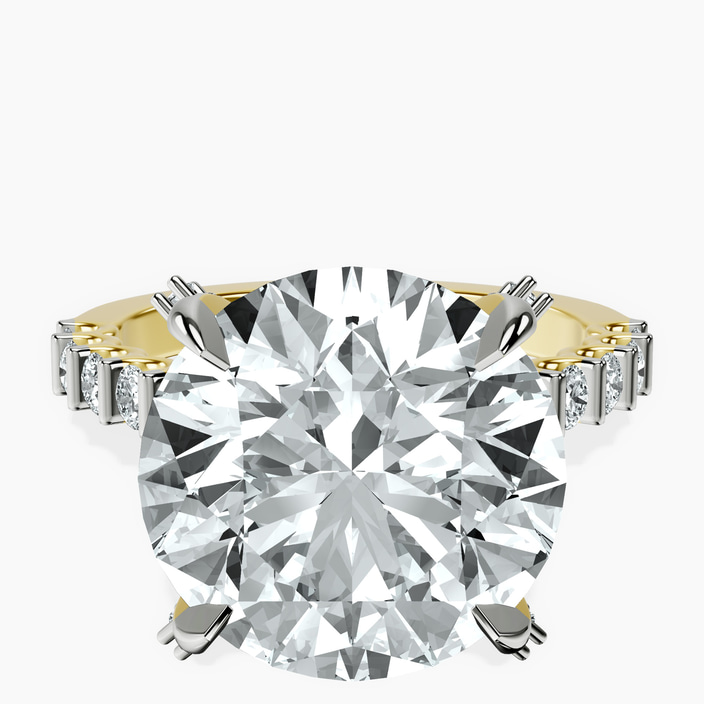 10kt Yellow Gold Austria Cathedral Lab Diamond Ring front image