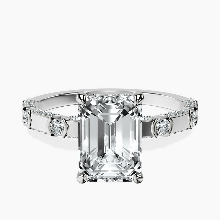 14kt White Gold Majestic Love Lab Diamond Accent Ring front image