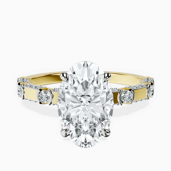 10kt Yellow Gold Majestic Love Lab Diamond Accent Ring front image