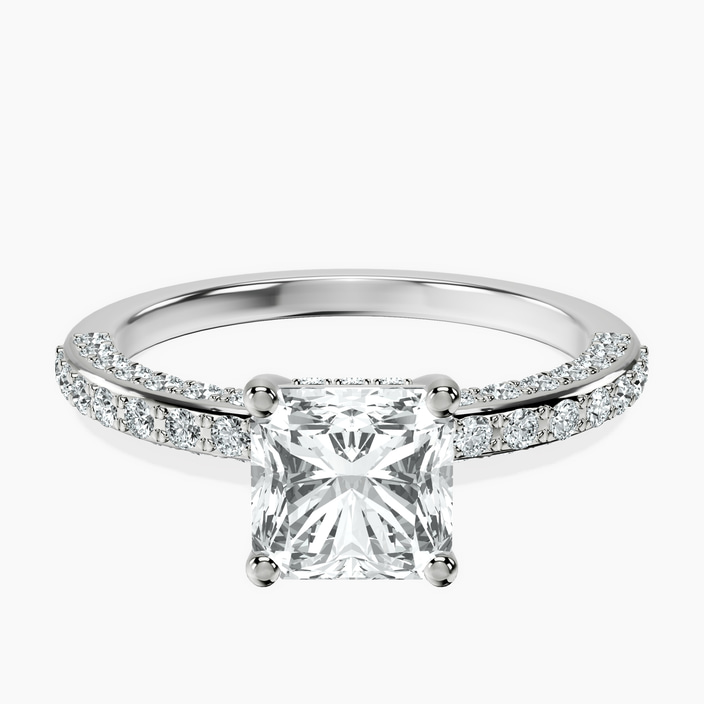 10kt White Gold Adele Secret Double Halo Lab Diamond Ring front image